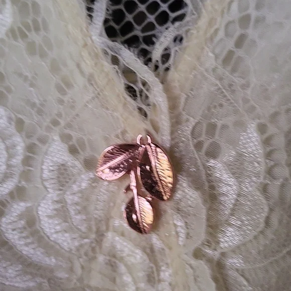 Light Yellow Long V-neck Lace Panel Nightgown - Picture 5 of 11